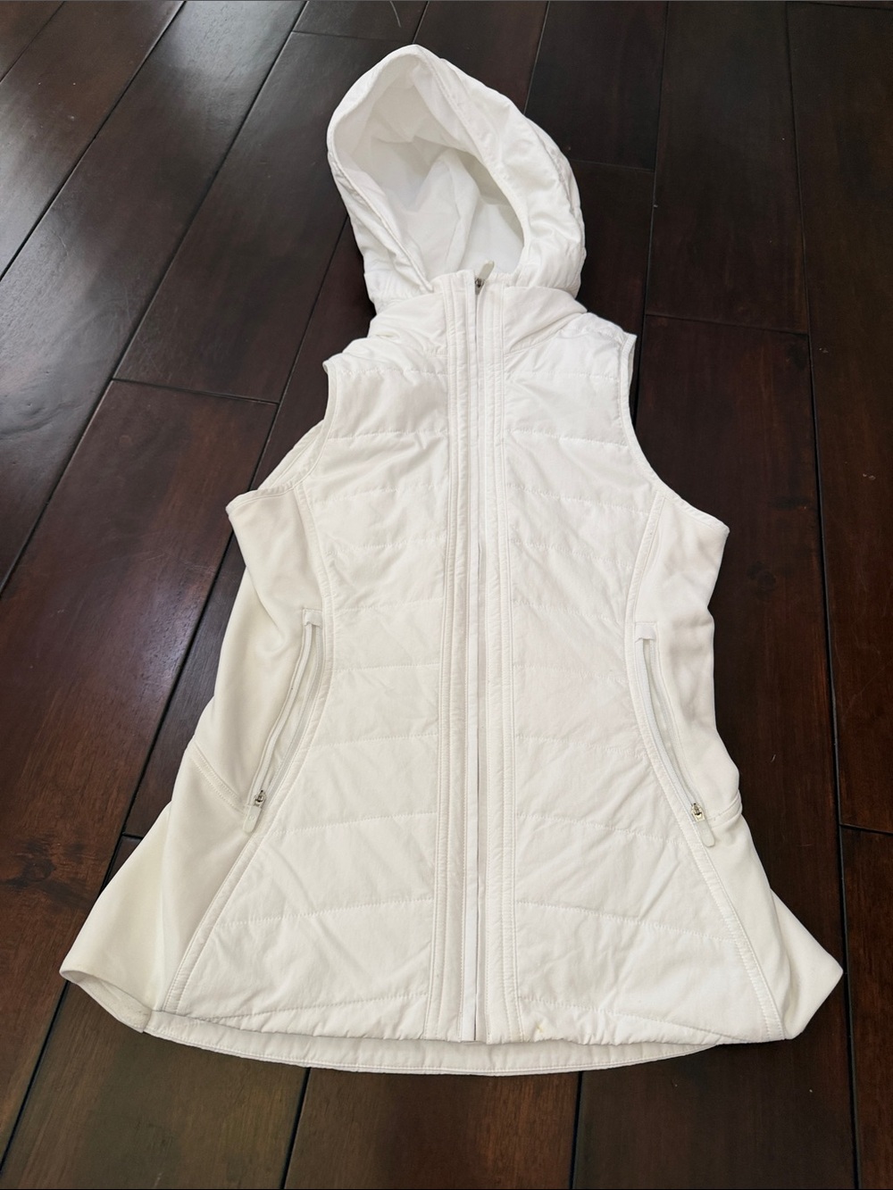 lululemon athletica White Hooded Quilted Vest
